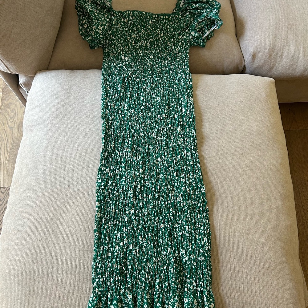 Shein Floral Mock Neck Dress with Mermaid Hem